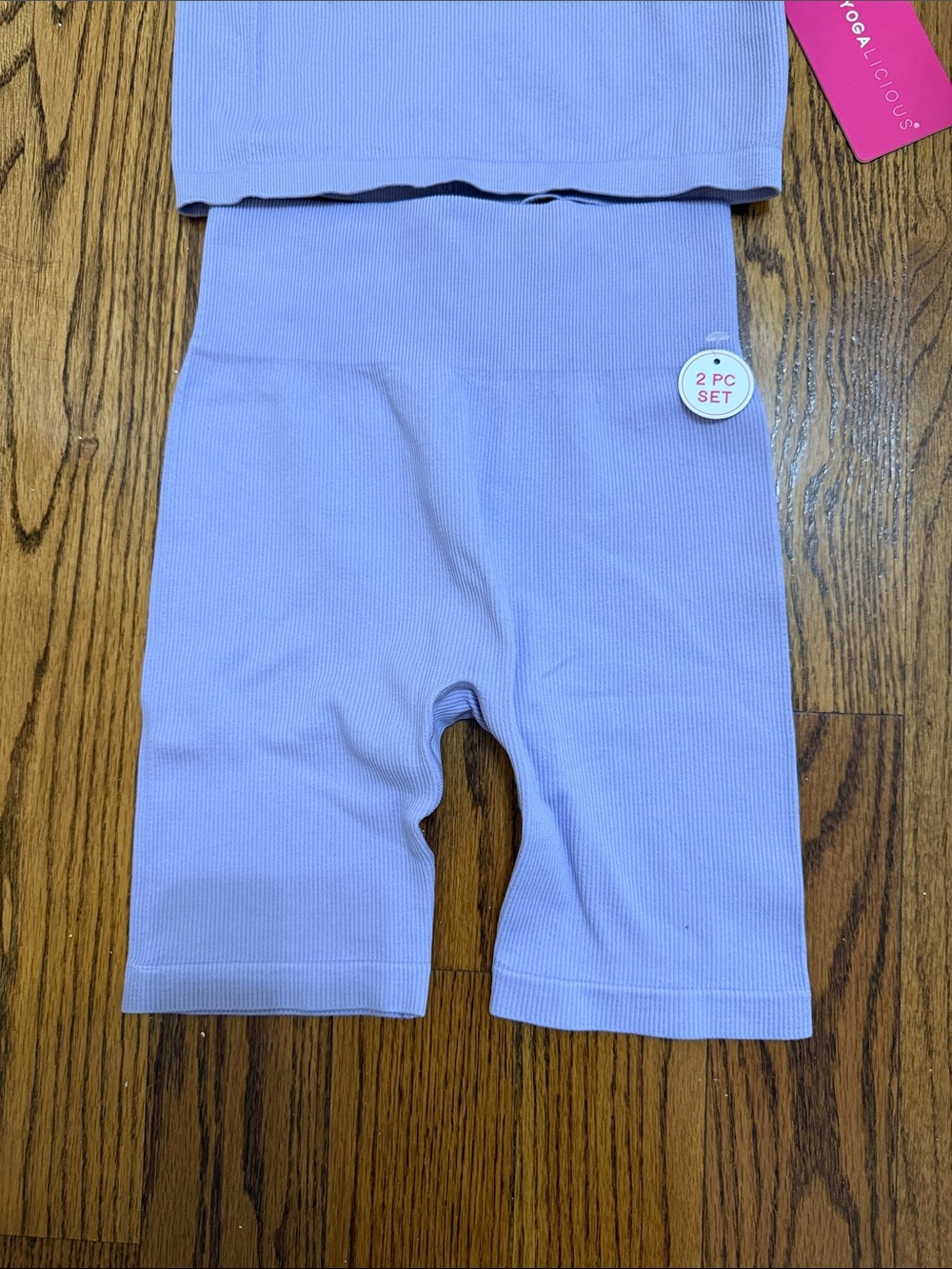 Yogalicious Lilac Ribbed Active Set - Picture 2 of 6